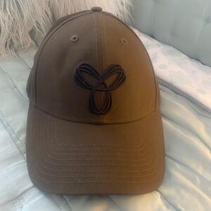 Women TNA Dark Brown Cap with Black Embroidery. Like New.